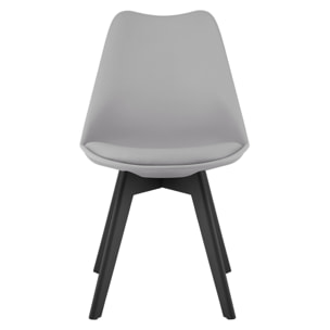 Sedia Mark scandinava grigia con gambe nere