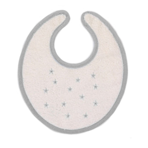 Babero Redondo Velcro Perritos-Coronas-Estrellitas Gris Talla Uni