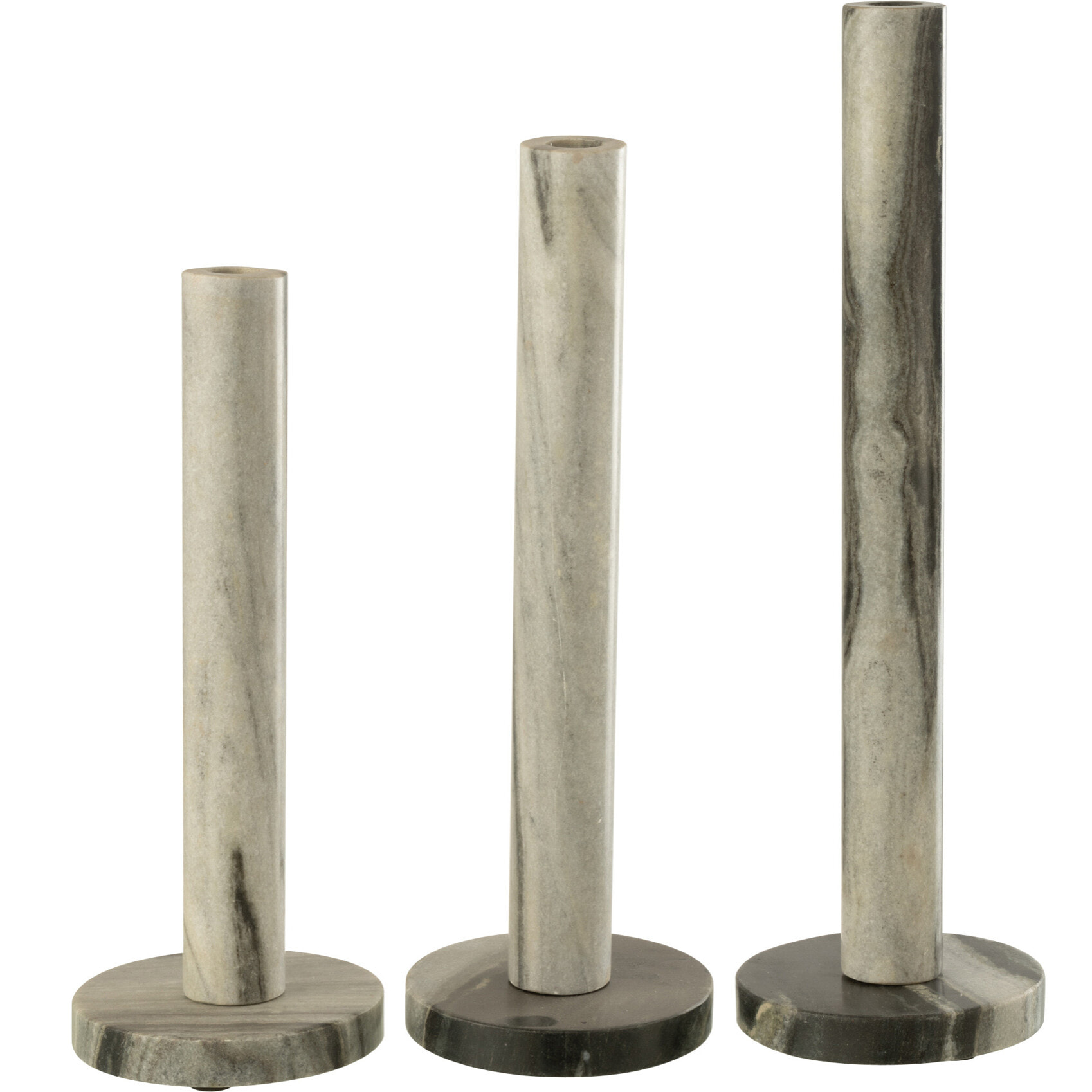 J-Line chandelier Marbre - pierre - noir/gris - set de 3