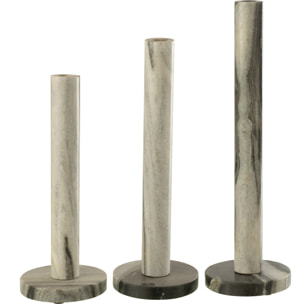 J-Line chandelier Marbre - pierre - noir/gris - set de 3