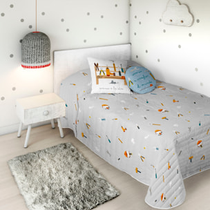 Haciendo el Indio - Colcha Bouti Estampada - Reversible - Infantil - 100% Algodón - 70 gr/m² - Herramientas