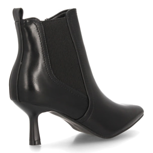 Botines de Tacón Mujer con paneles elásticos punta fina y tacón estilizado