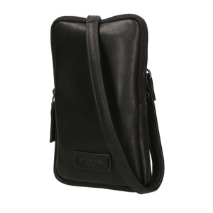 Borsa a tracolla unisex In Vera pelle Made in India 13x21x1,5 cm