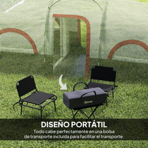 Tienda de Campaña Familiar tipo Túnel para de 4-6 Personas Impermeable 3000 mm Tienda de Camping Plegable con 2 Dormitorios Bolsa para Senderismo 435x251x195 cm Gris Oscuro y Blanco