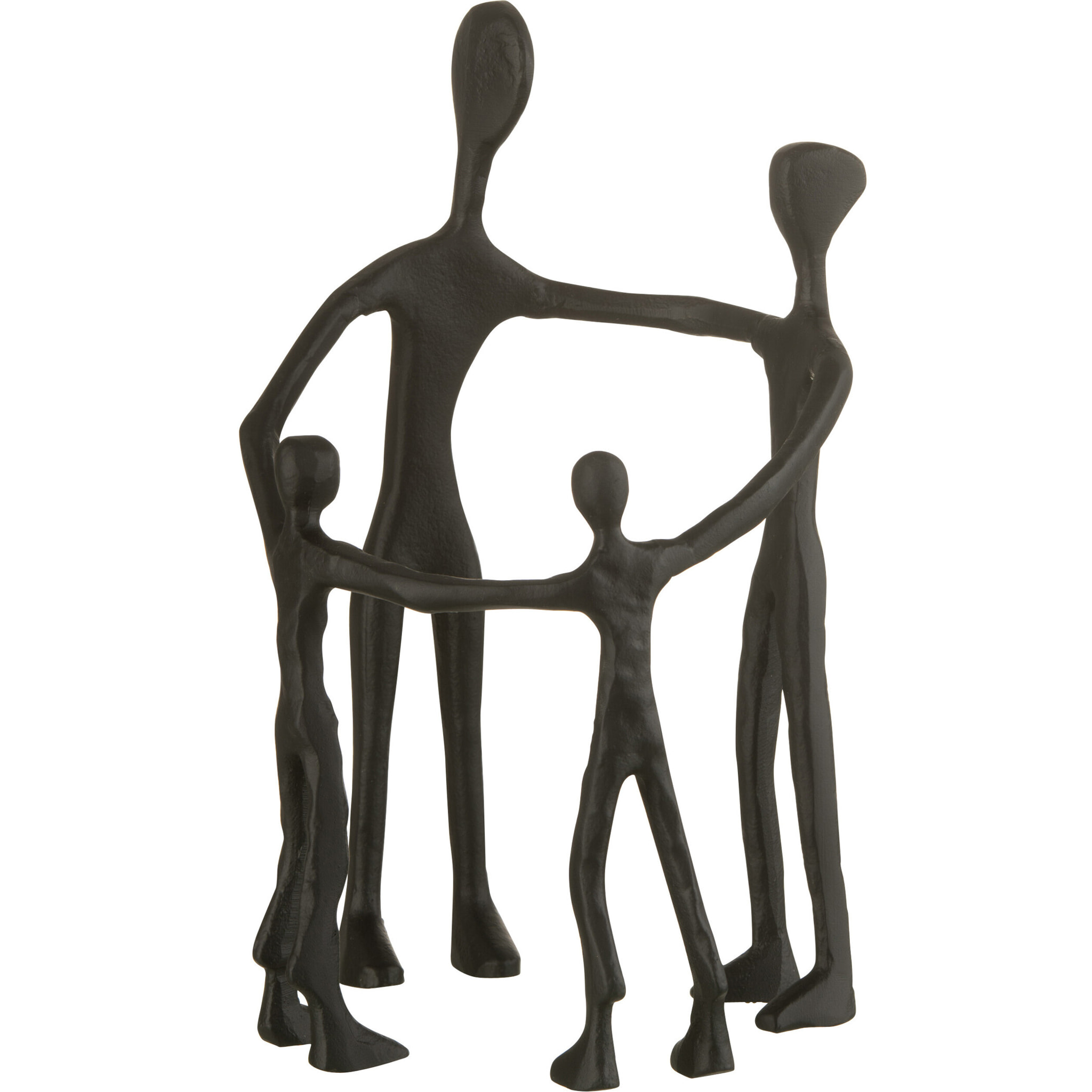 J-Line décoration Statue Famille Cercle - aluminium - noir