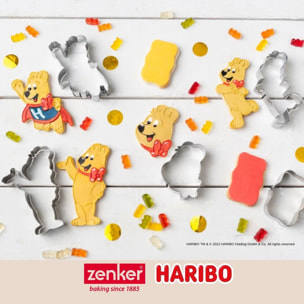 Lot de 2 emporte-pièces en inox motif ourson doré Zenker Haribo