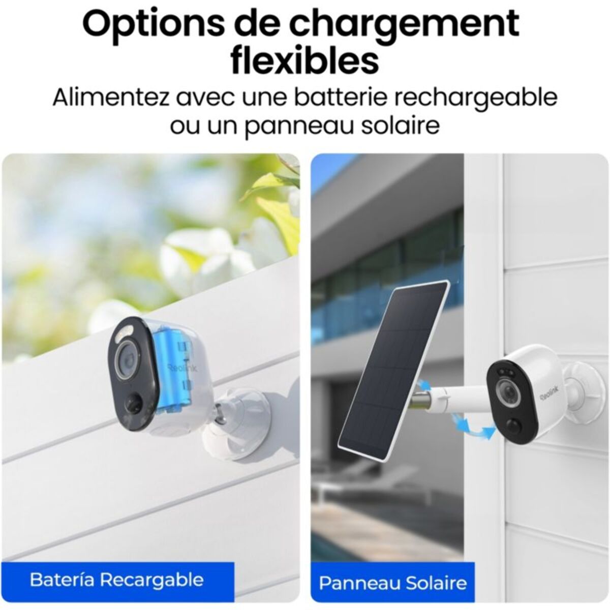 Caméra de surveillance REOLINK B330 + Panneau solaire lite Blanc