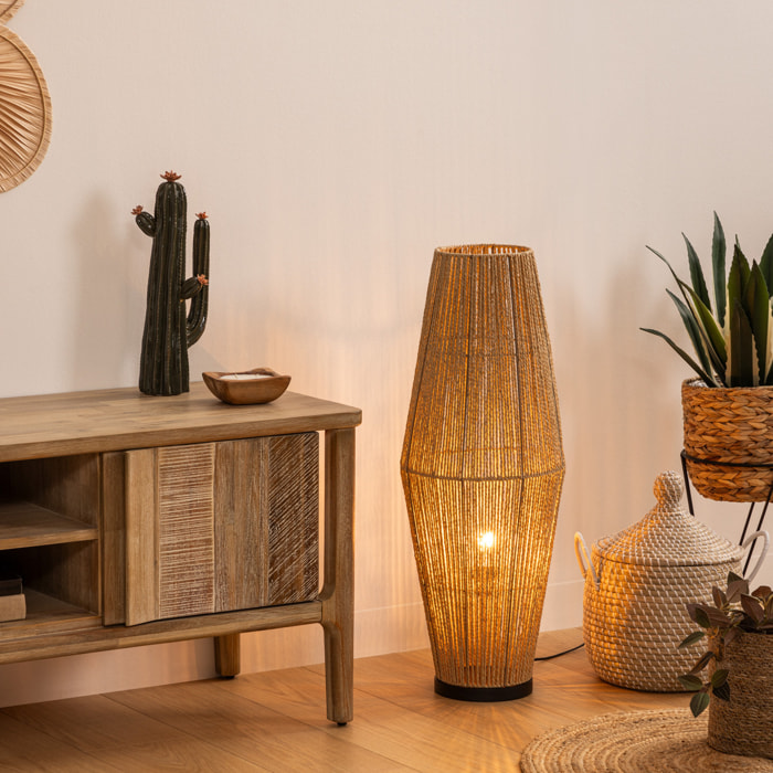 Lampadaire "Aissa" - métal & papier H83 cm