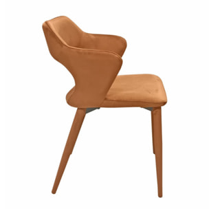 Chaise en velours avec accoudoirs - VALENTINA