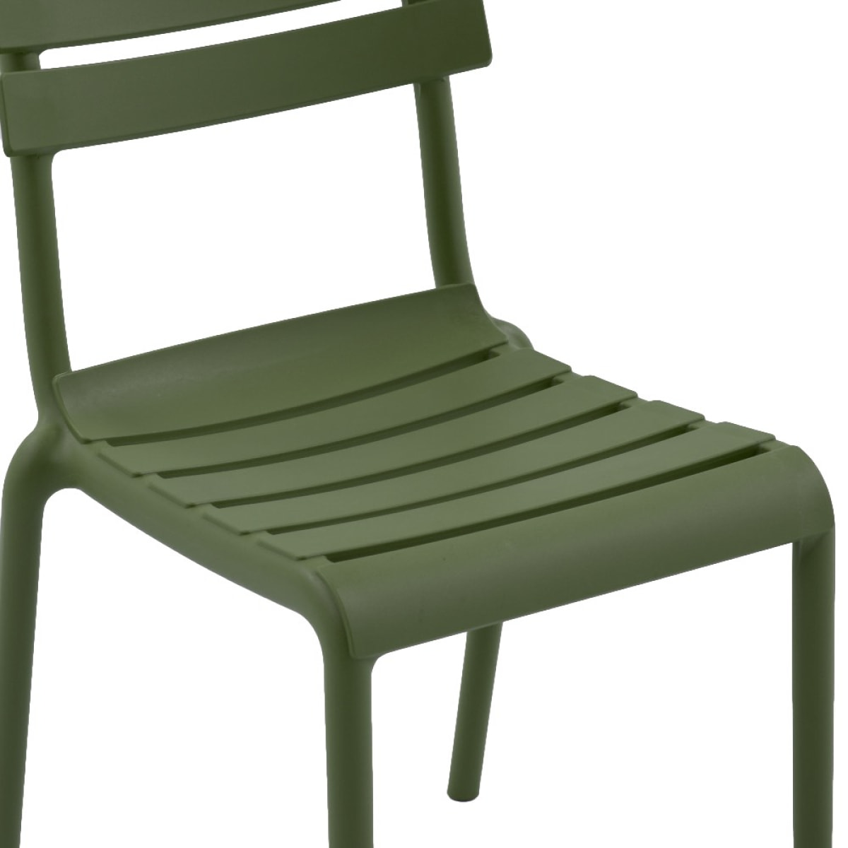 Set 2 sedie in polipropilene colore  verde oliva