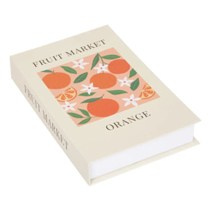 Lot de 2 boîtes en forme de livre Fruity 33x25cm