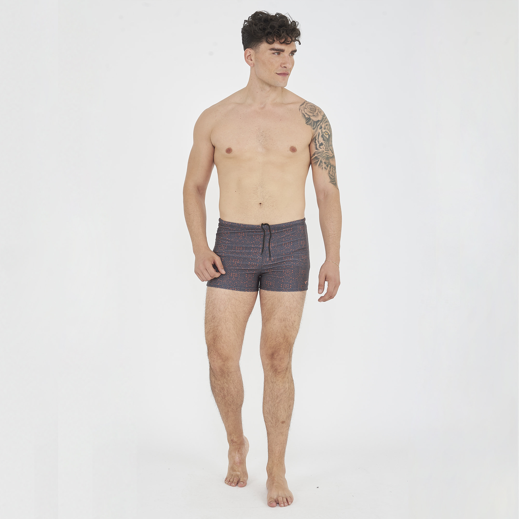 Costume nuoto LIAK grigio scuro arancio