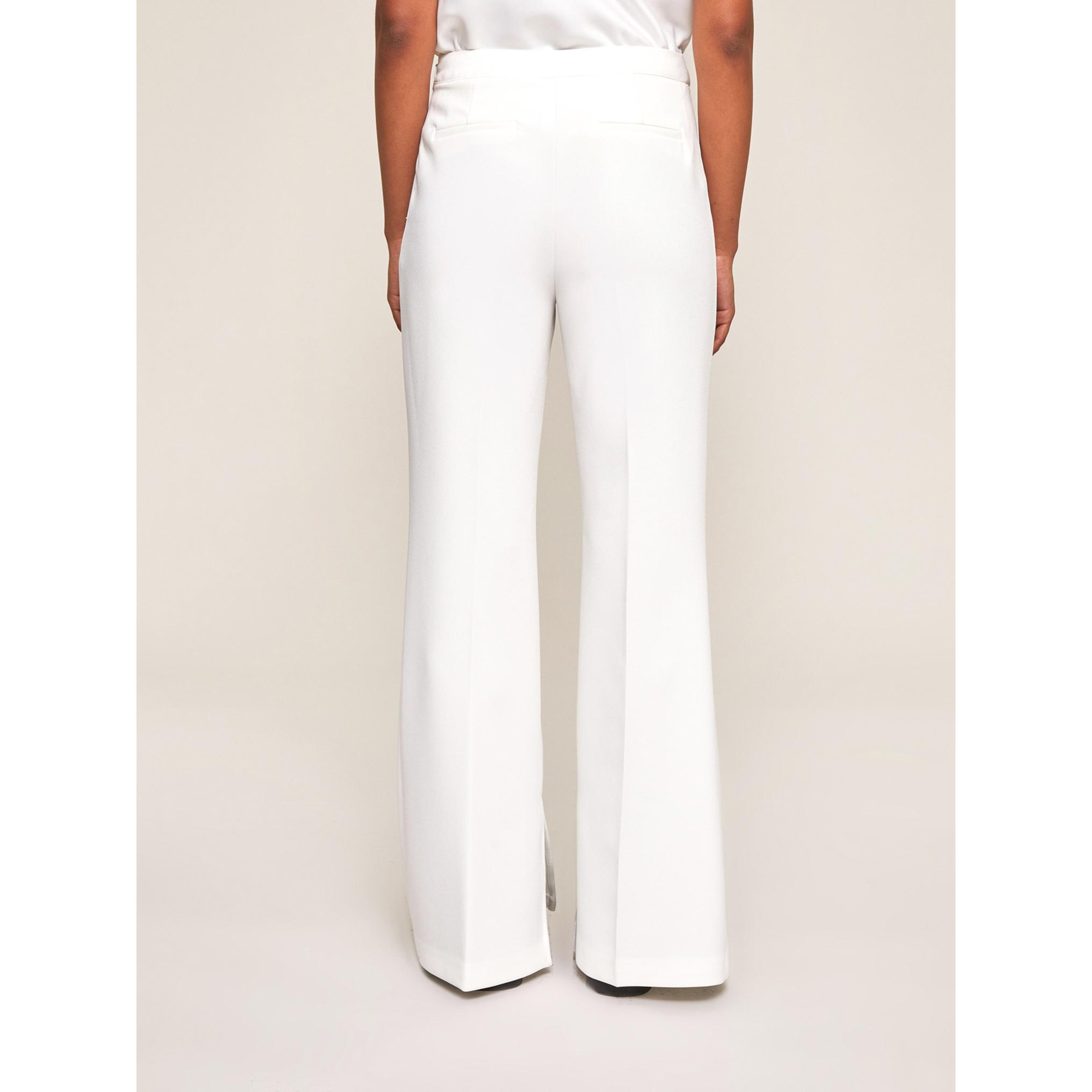 Motivi - Pantaloni flare con spacco - Bianco