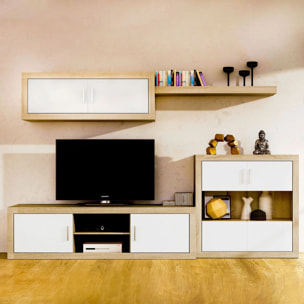 Bodeguero 2 puertas en cambria y blanco 110 cm Nuka Cambria - Blanco