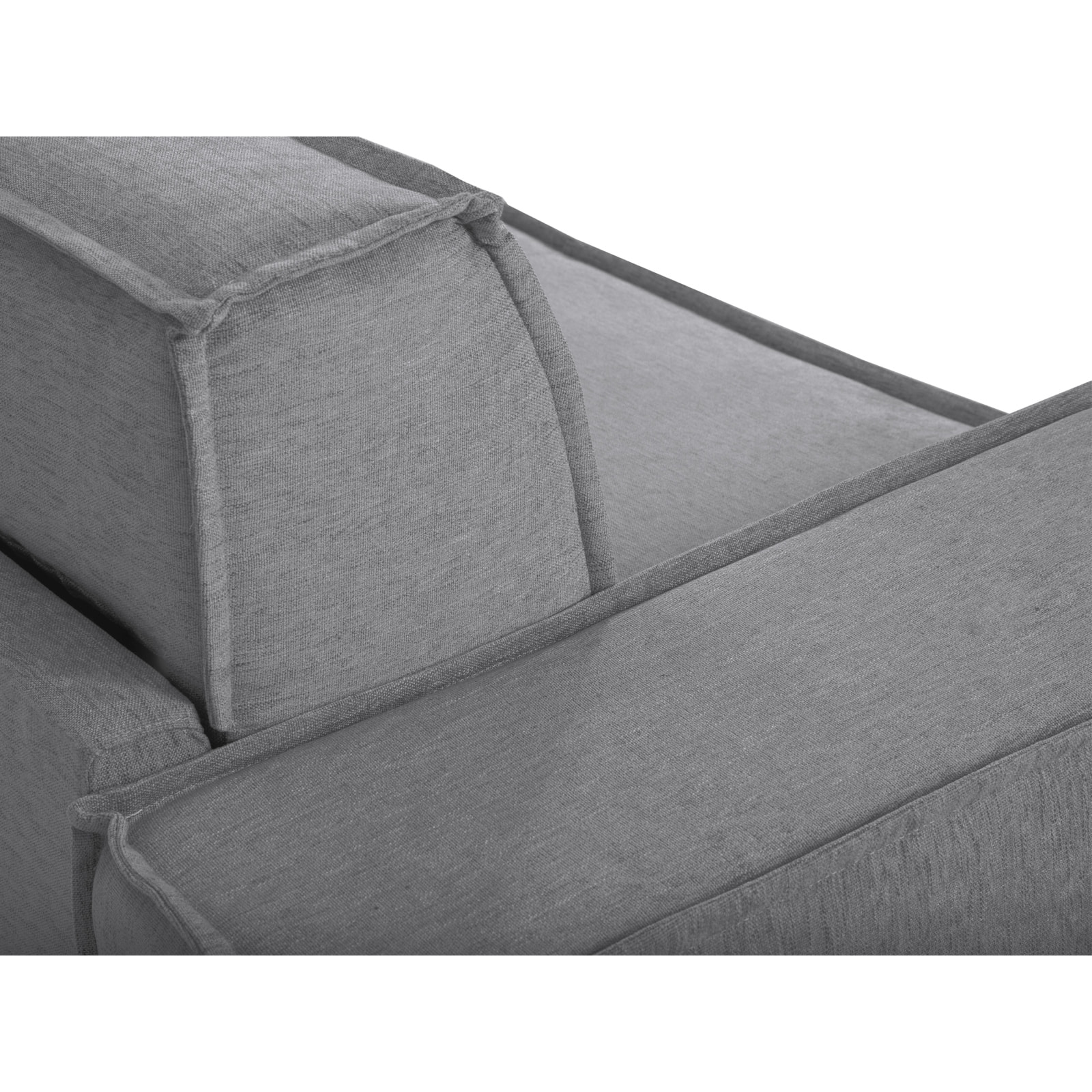 Canapé convertible "Olympe" 3 places en tissu structurel gris foncé