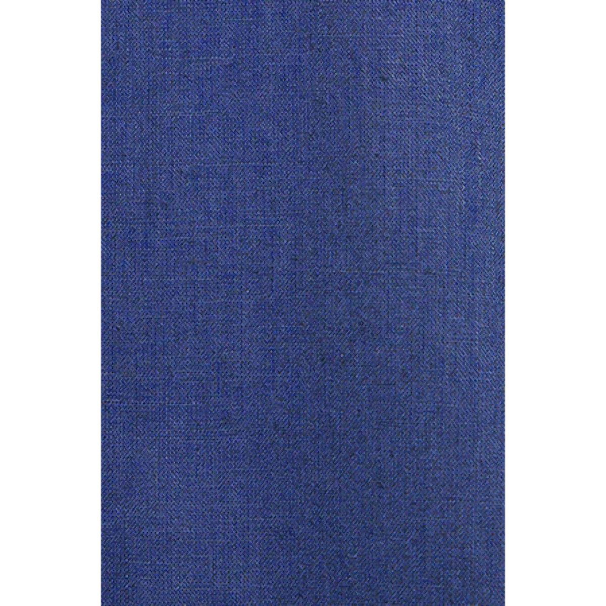 Camicia blu presidenziale con colletto alla coreana in lino-cotone con ricamo Rigby Go