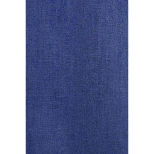 Camicia blu presidenziale con colletto alla coreana in lino-cotone con ricamo Rigby Go