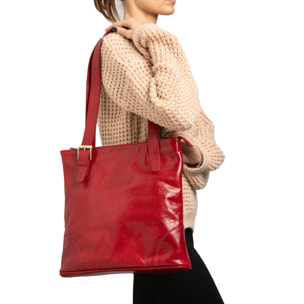 Borsa a spalla  da donna In Vera pelle Made in Italy 33x35x8 cm