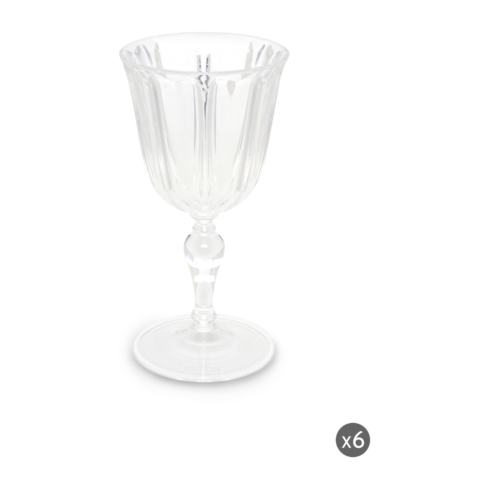 Set de 6 verres à vin Excelsa – Country, Plastique Transparent 25 cl