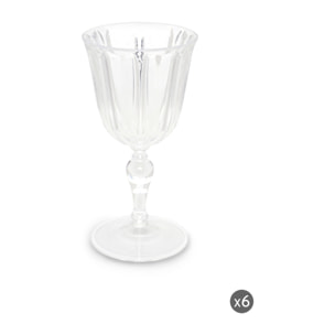 Set de 6 verres à vin Excelsa – Country, Plastique Transparent 25 cl
