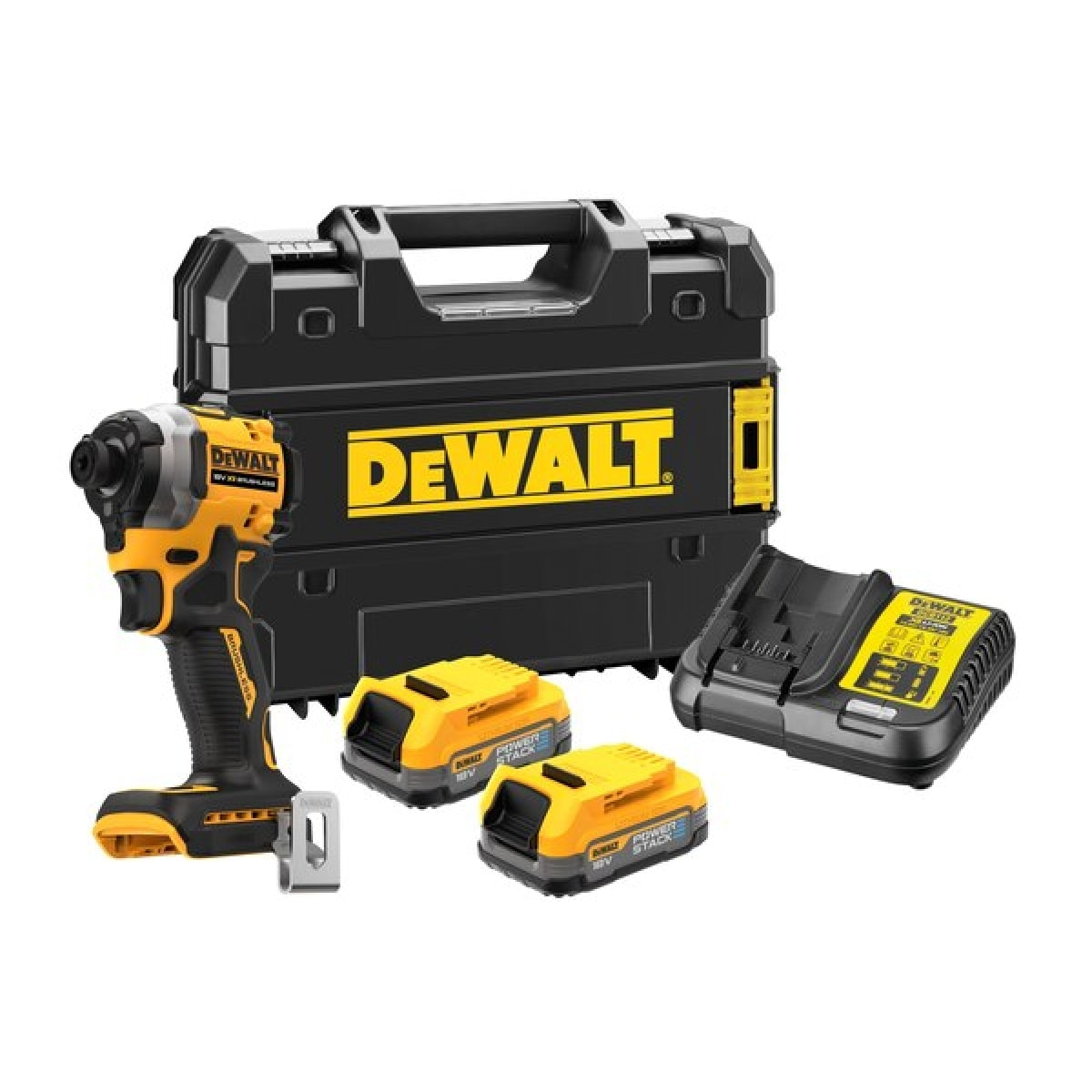 Visseuse à chocs ultra compacte XR 18V 1.7Ah Li-Ion brushless Powerstack DEWALT - DCF850E2T-QW