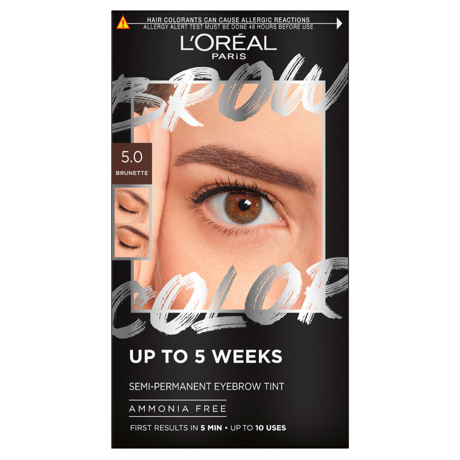 Tinta Semi Permanente per Sopracciglia 5.0 Brunette Brow Color Effetto Naturale Senza Ammoniaca