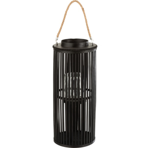 J-Line lanterne Tube - bambou - noir - small