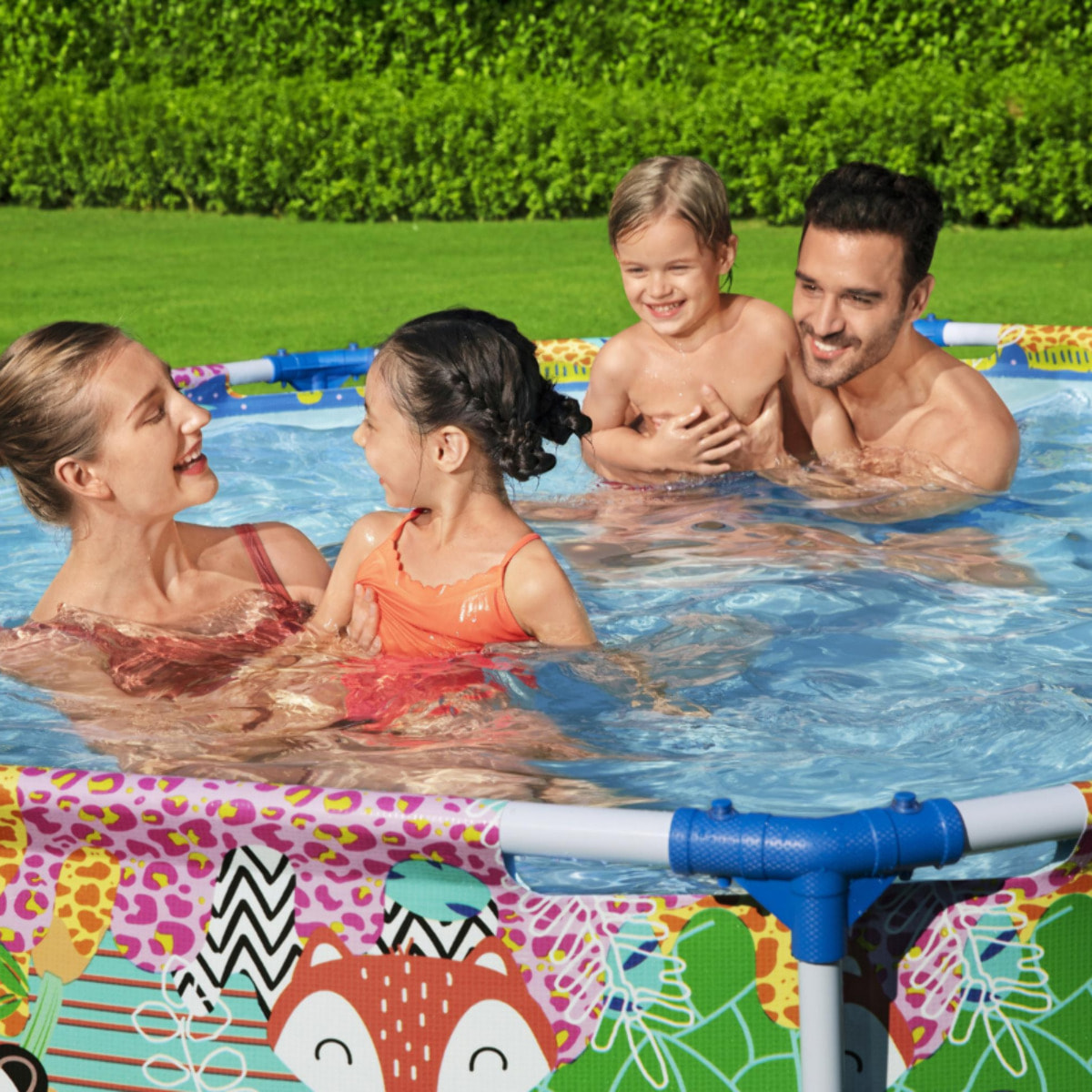 Bestway Piscine hors sol - Ronde - Steel Pro - Motif panda - 274 x 66 cm