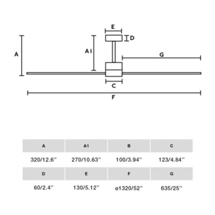 AMELIA ventilatore da soffitto nero