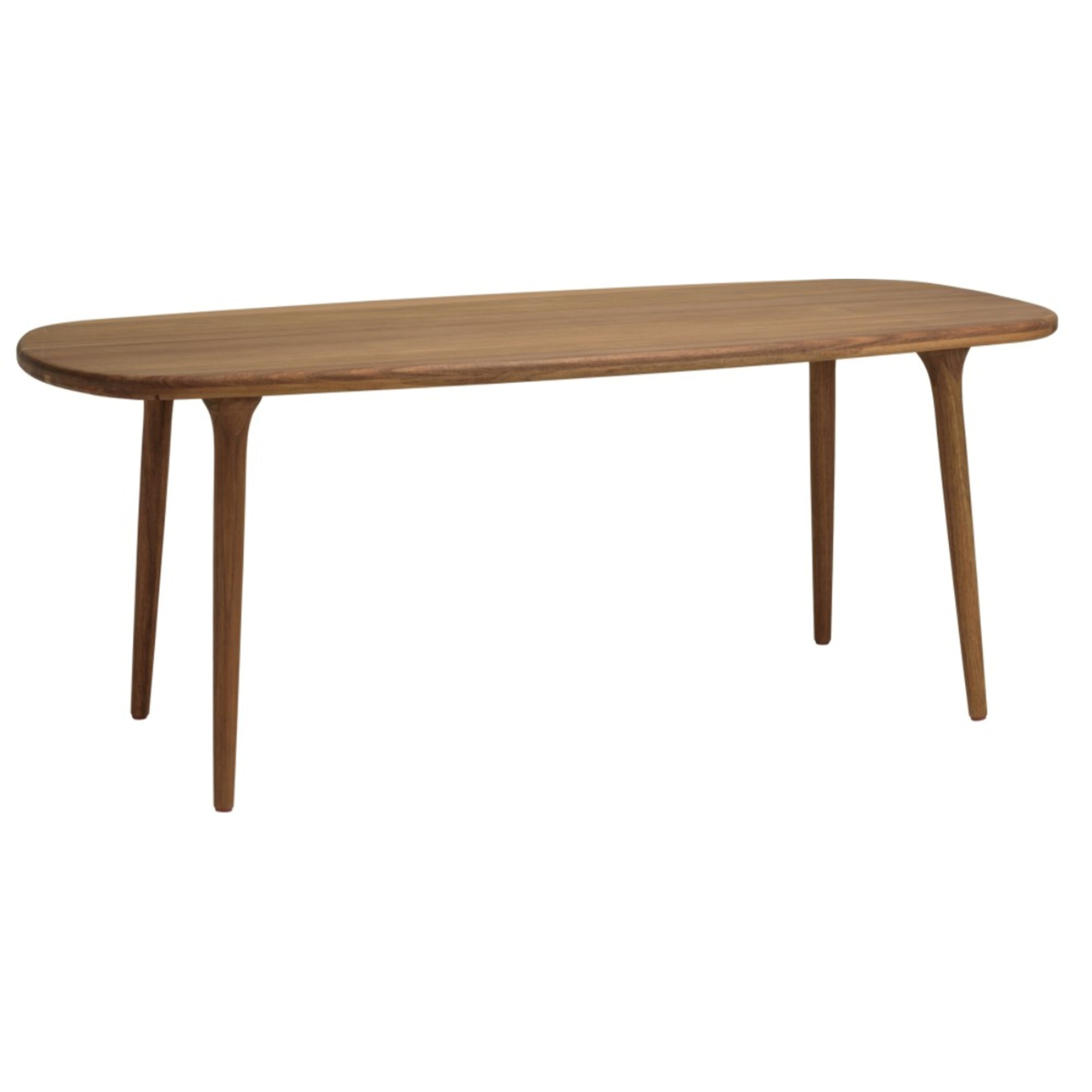 VICK - Table de jardin en bois d'Angélique huilé 200x90cm