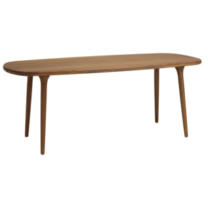 VICK - Table de jardin en bois d'Angélique huilé 200x90cm
