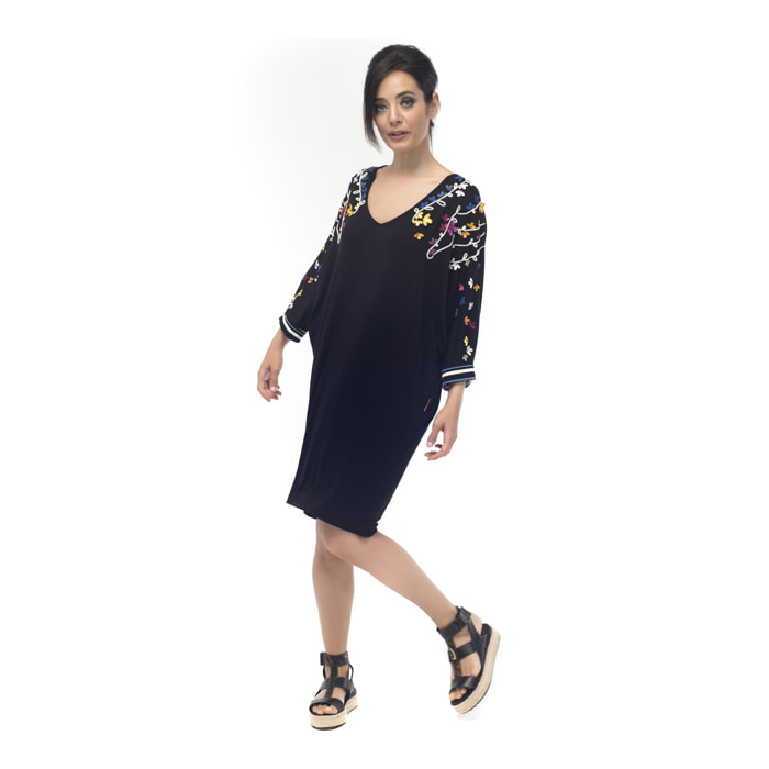 Vestido Barfleur Vestido Bordado Corto Combinados Casual para mujer