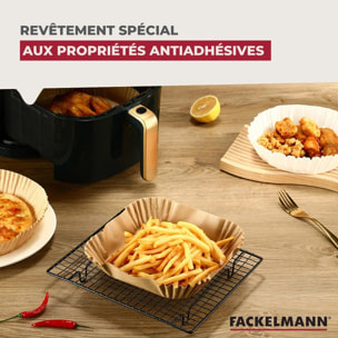 50 Moules en papier cuisson pour air fryer carrés Fackelmann Divers