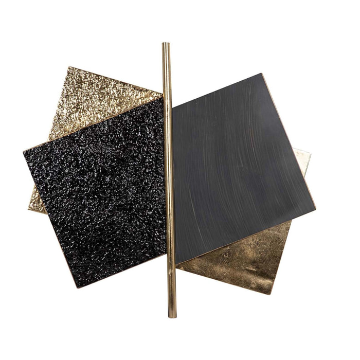 Adorno Pared Metal Dorado Negro 98x5x88 Cm