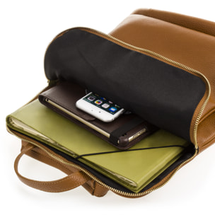 Eva Bolso mochila Mujer.Piel auténtica Dollaro