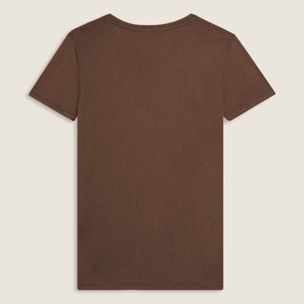 T-shirt donna con logo in strass bicolori