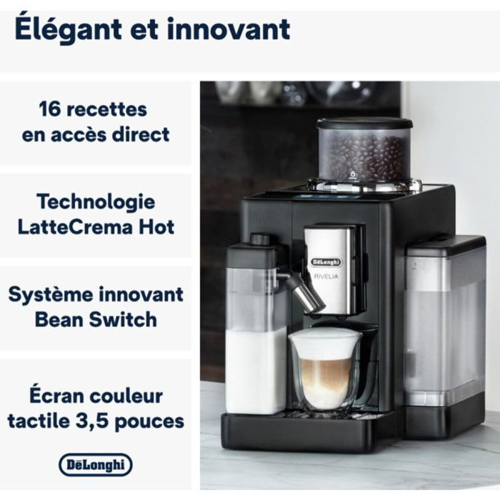 Expresso Broyeur DELONGHI FEB4455.B Rivelia Latte Noire