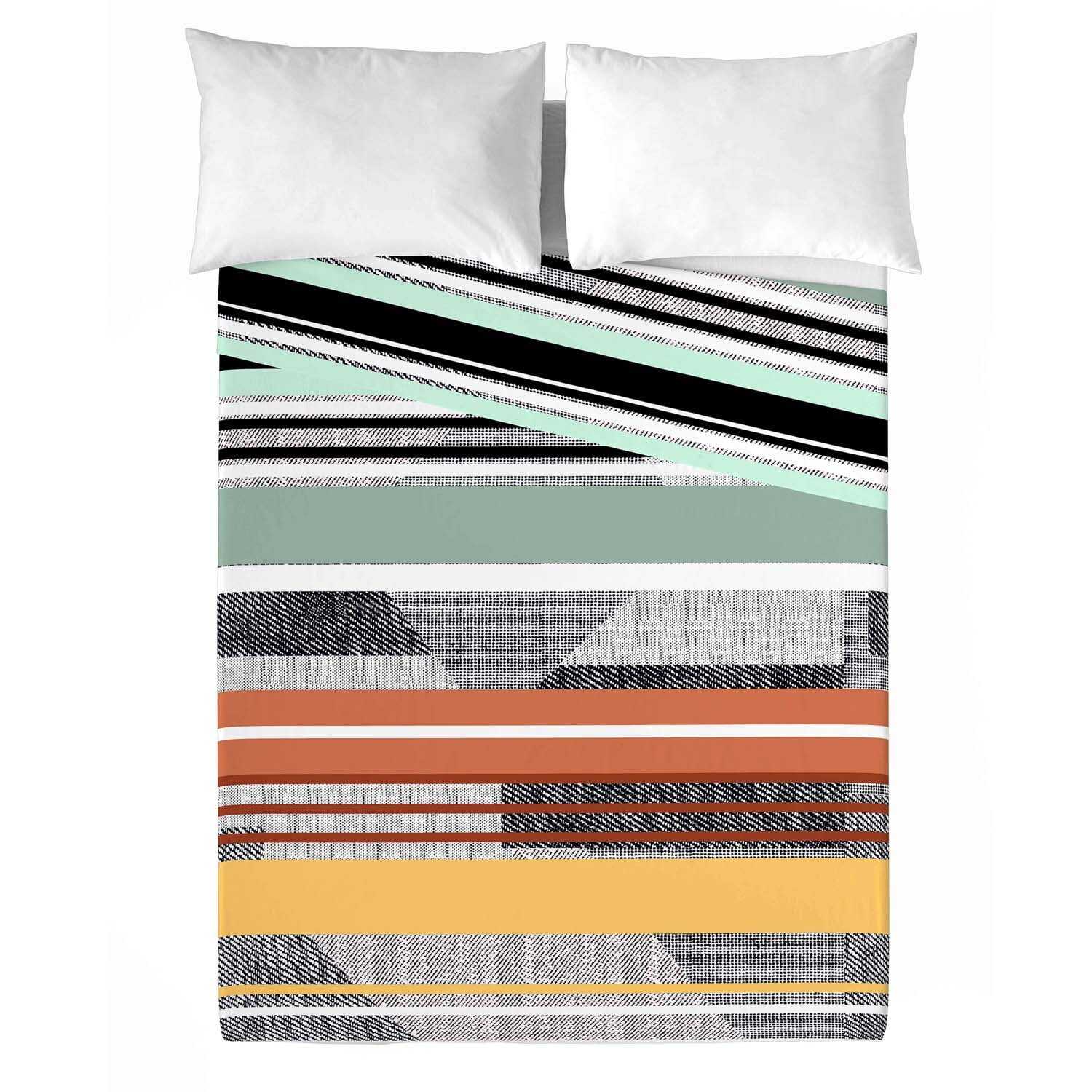 Naturals - Juego de Sábanas Estampadas - Incluye 1 o 2 Fundas de Almohada + 1 Sábana Bajera - 100% Algodón - Denim