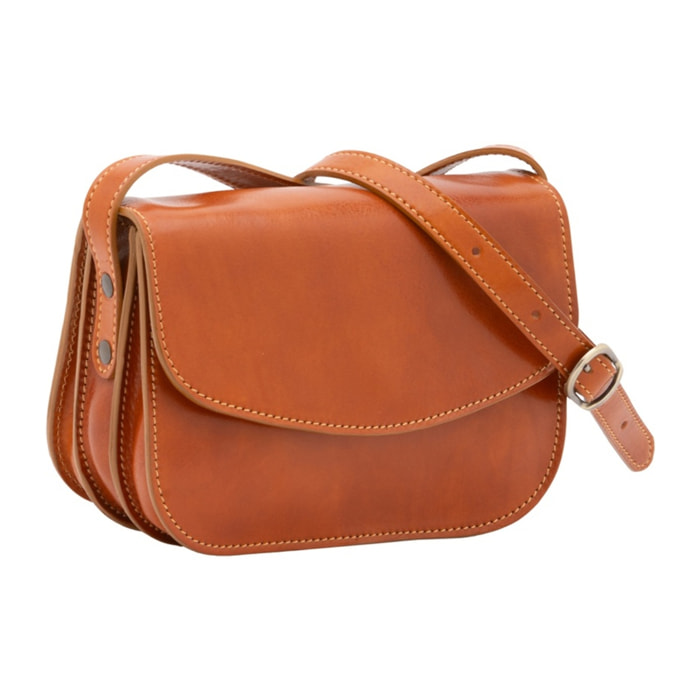 Borsa a tracolla da donna - Modello False - 100% pelle - 22.0 x 16.0 x 9.5 cm