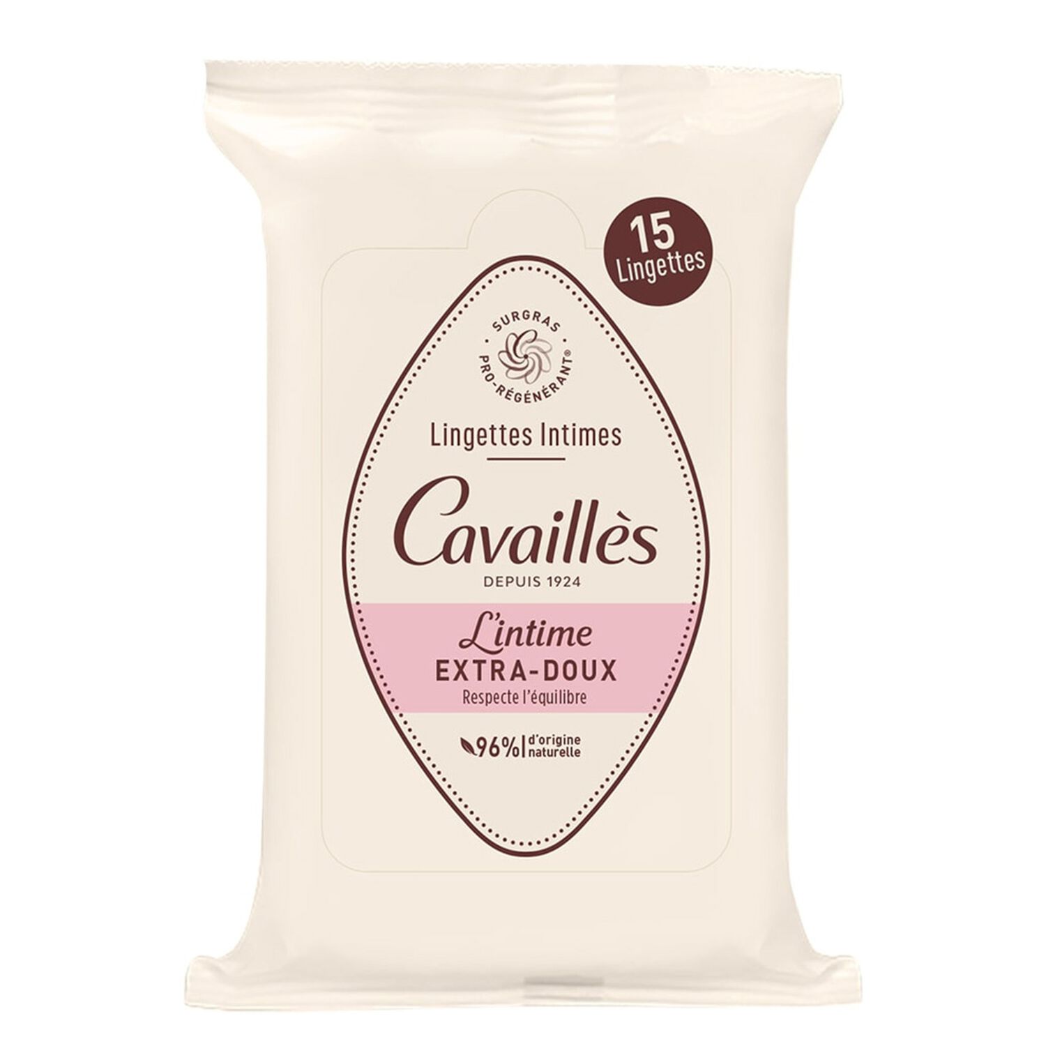 L'intime Extra-Doux - Lingettes Hygiène Intime x15