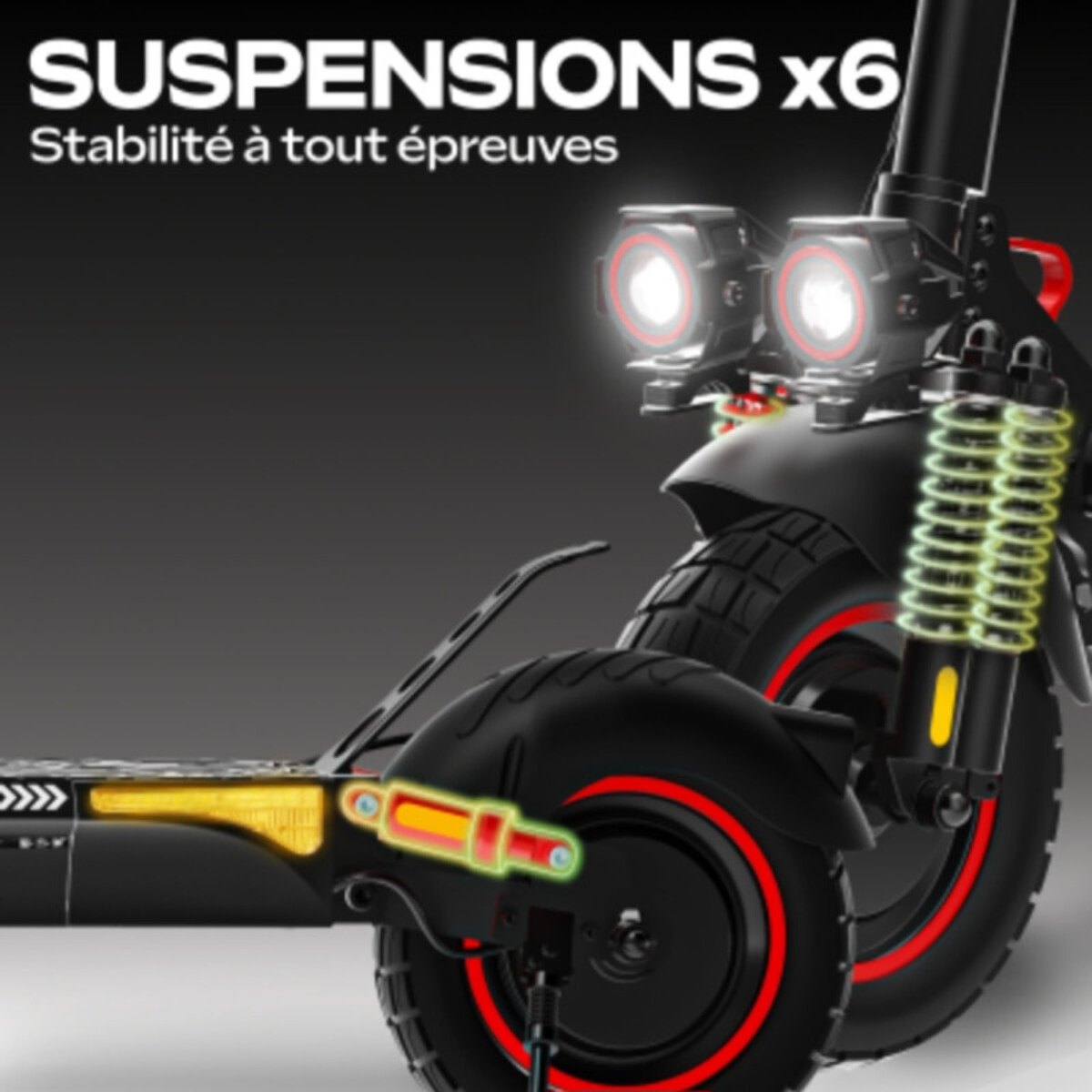 Trottinette Électrique UrbanGlide eCross DUO 60 km – Double Motorisation Performante et Confort Urbain