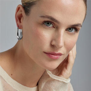 Pendientes Lux by Lux acabadoss en rodio