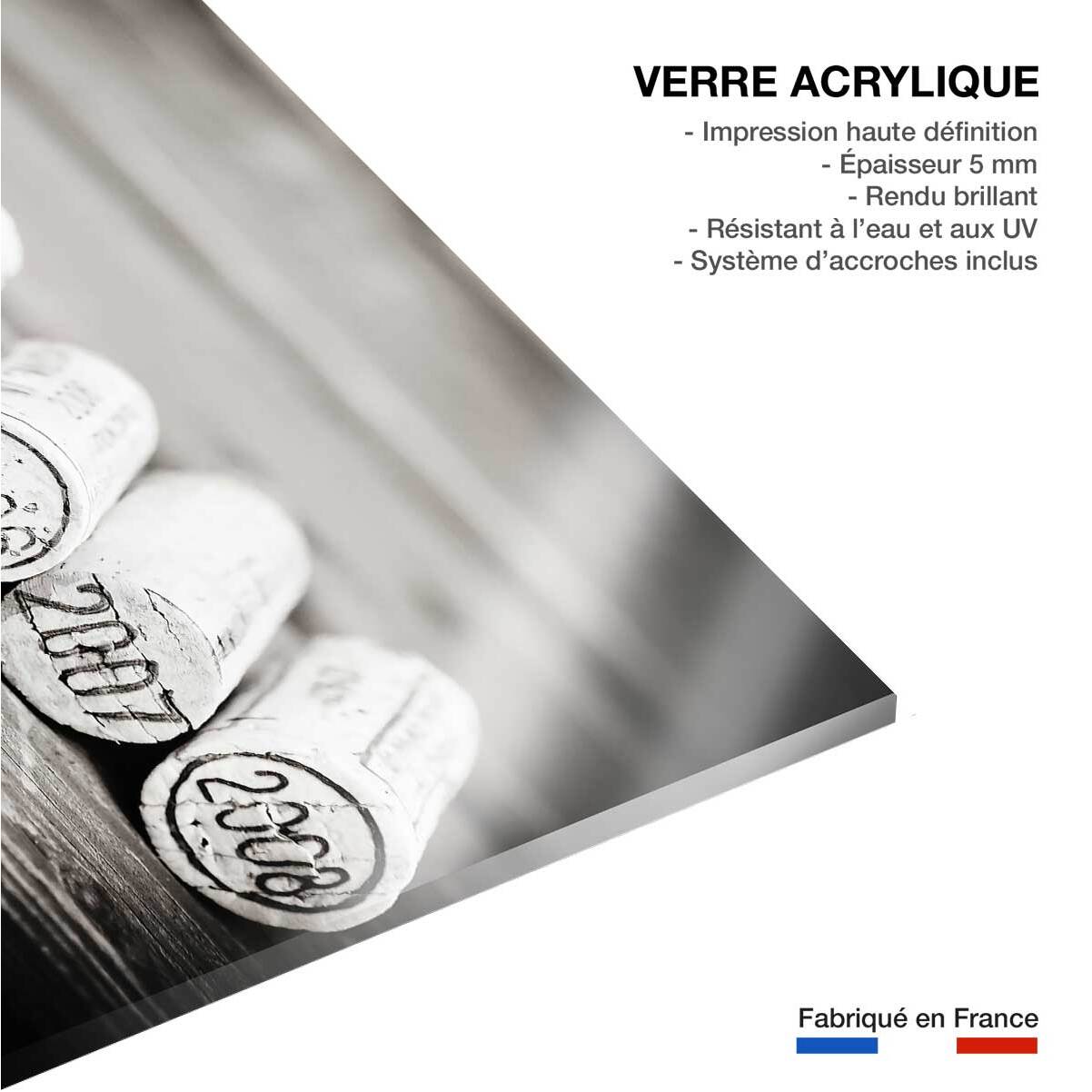 Tableau bouchons en liège Tableau plexiglas