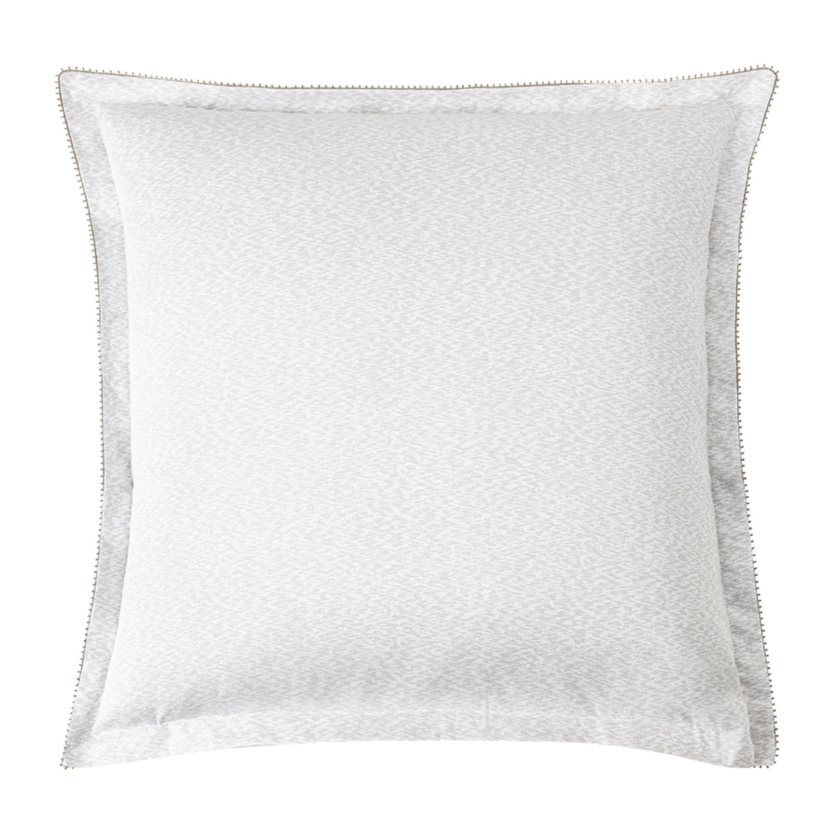 Taie d'oreiller imprimée en satin de coton bio, MATIN, Blanc