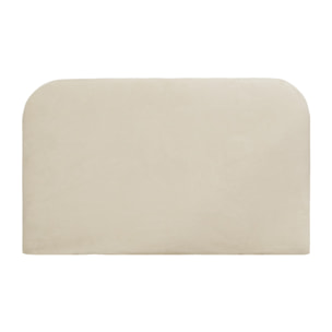 Tête de lit déhoussable en velours côtelé beige en différentes tailles