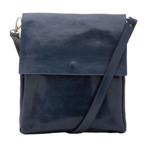 Borsa a tracolla  da uomo In Vera pelle Made in Italy 31x35x4 cm
