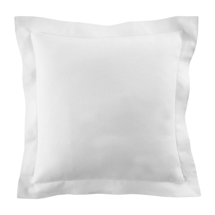 Taie d'oreiller unie en lin, Made in France, CYTHÈRE , Blanc