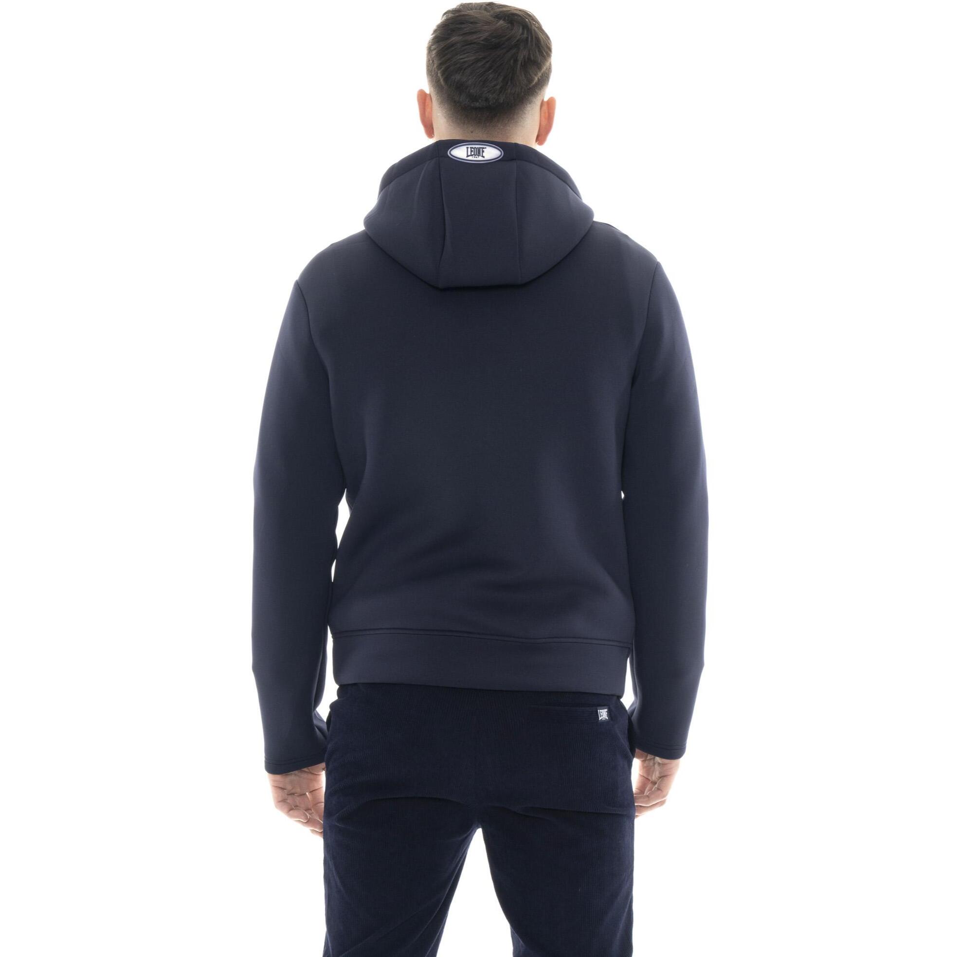Giacca da uomo con cappuccio e zip, in neoprene Leone 1947 Soft Basic