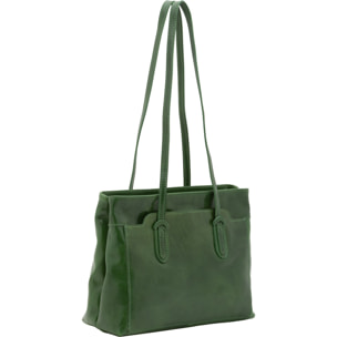 Borsa a spalla da donna - Modello Iduna Lux - Vera pelle - 35.0 x 26.0 x 12.0 cm