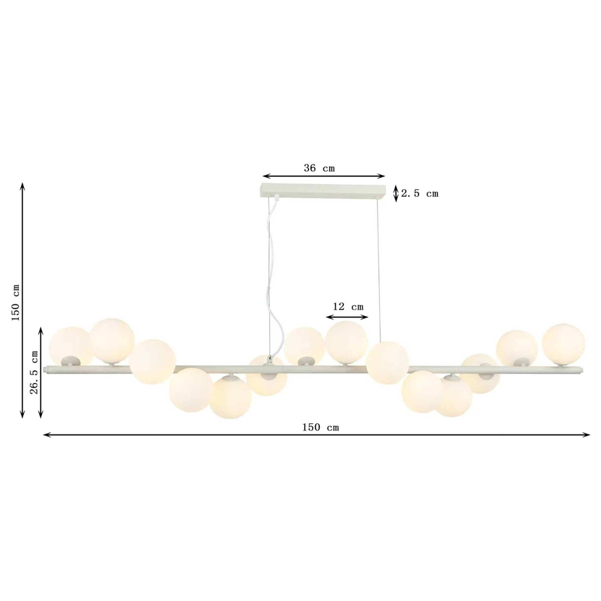 Suspension Scala Balls 150cm beige Kare Design